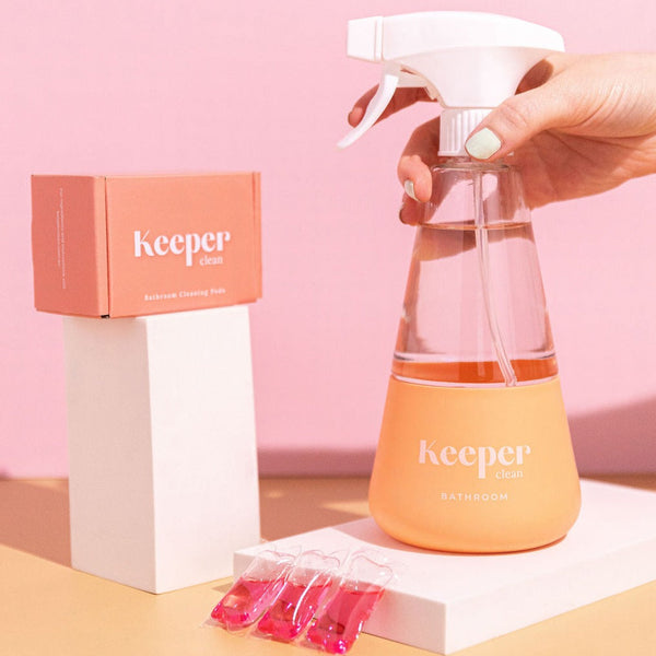Keeper Clean Refillable Bathroom Cleaner Starter Set - Hello Green