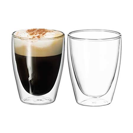Avanti Twin Wall Glass Coffee Cup (2 Set)