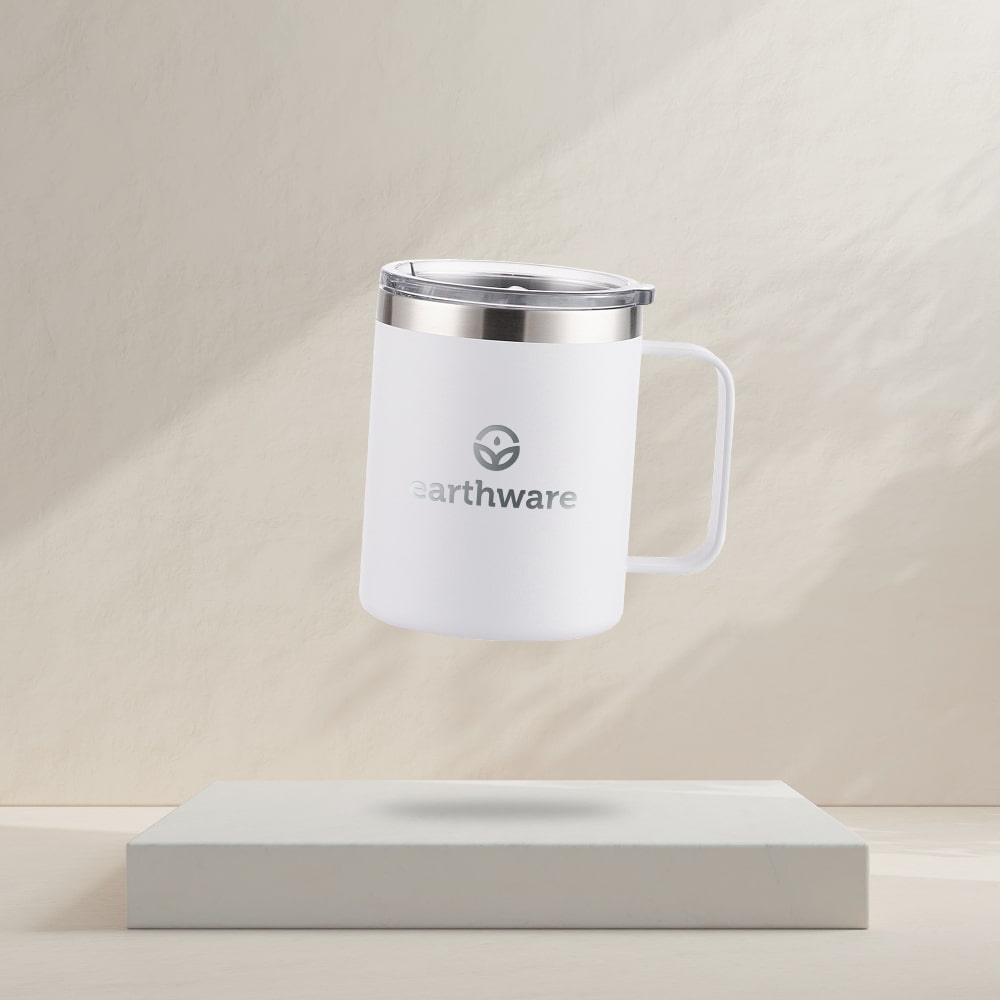 Earth Camp Mug Premium Insulated Travel Cup - Ivory (355ml)