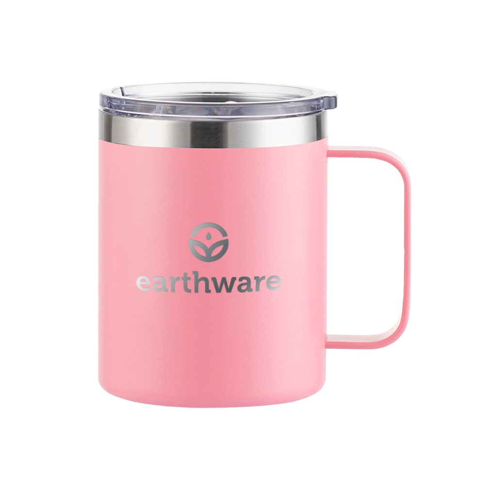 Earth Camp Mug Premium Insulated Travel Cup - Pink (355ml)
