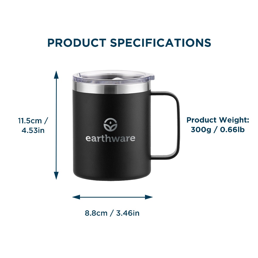 Earth Camp Mug Premium Insulated Travel Cup - Purple (355ml)