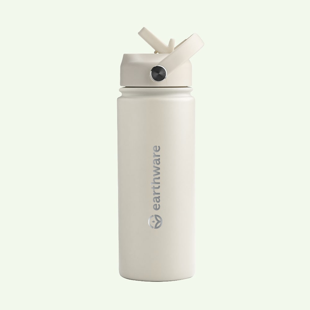 Earthware Earth Bottle Premium Insulated Water Bottle with 2 x Caps (550ml)