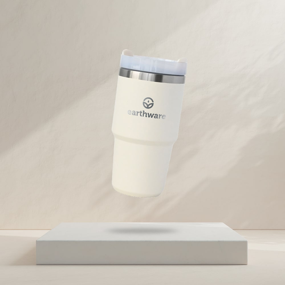 Premium Insulated Travel Cup - Cream (600ml)