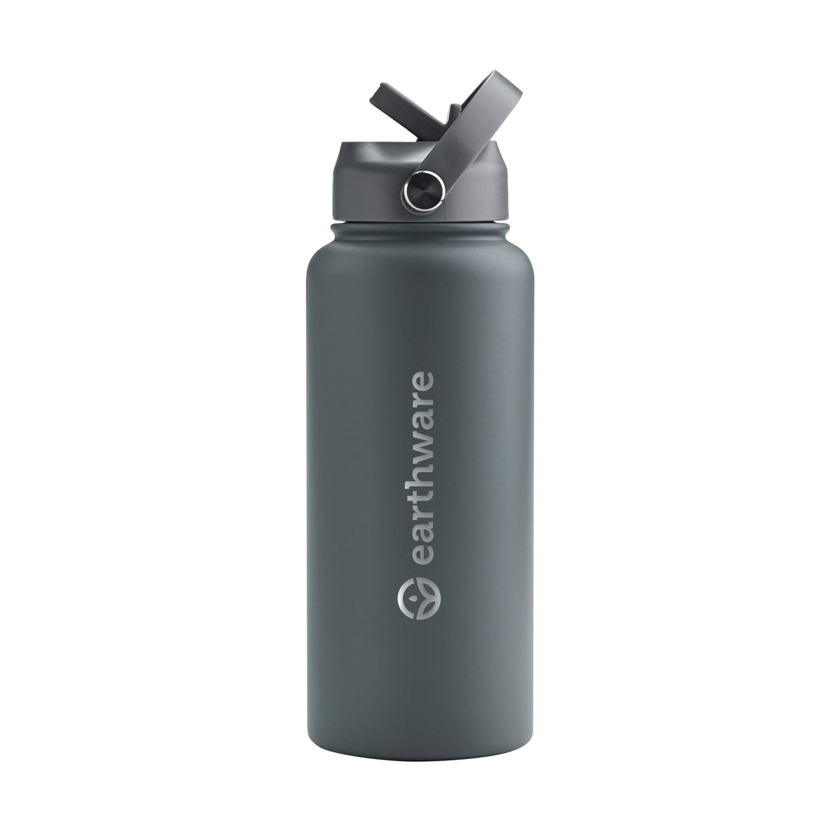 Earth Bottle Premium Insulated Water Bottle with 2 x Caps - Grey (1L)