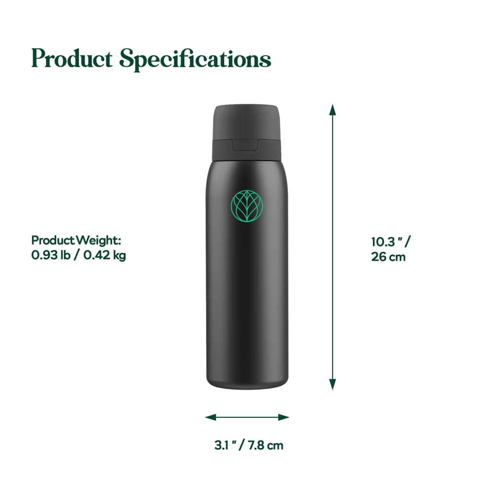 Earths Water Ultra Stainless Steel Water Filter Bottle + Urban Filter
