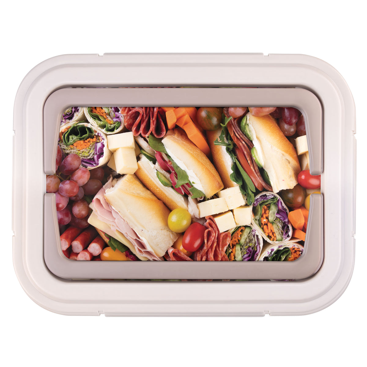 Alfresco Lane Chill & Carry Grazing Box - Mushroom Grey
