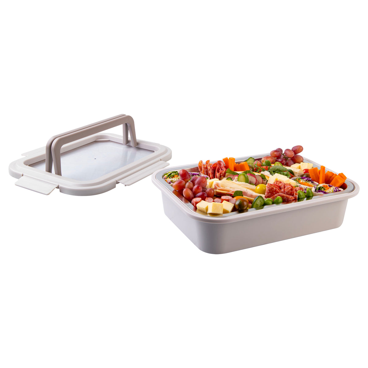 Alfresco Lane Chill & Carry Grazing Box - Mushroom Grey