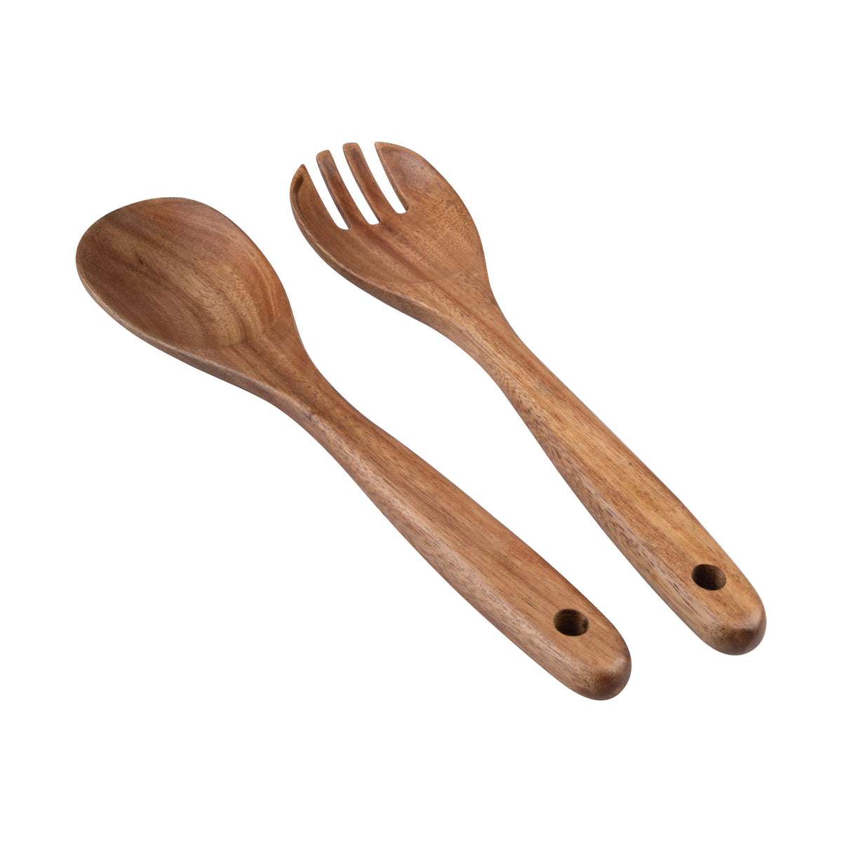 Alfresco Lane Acacia Wood 28cm Salad Servers Set of 2 - 28cm