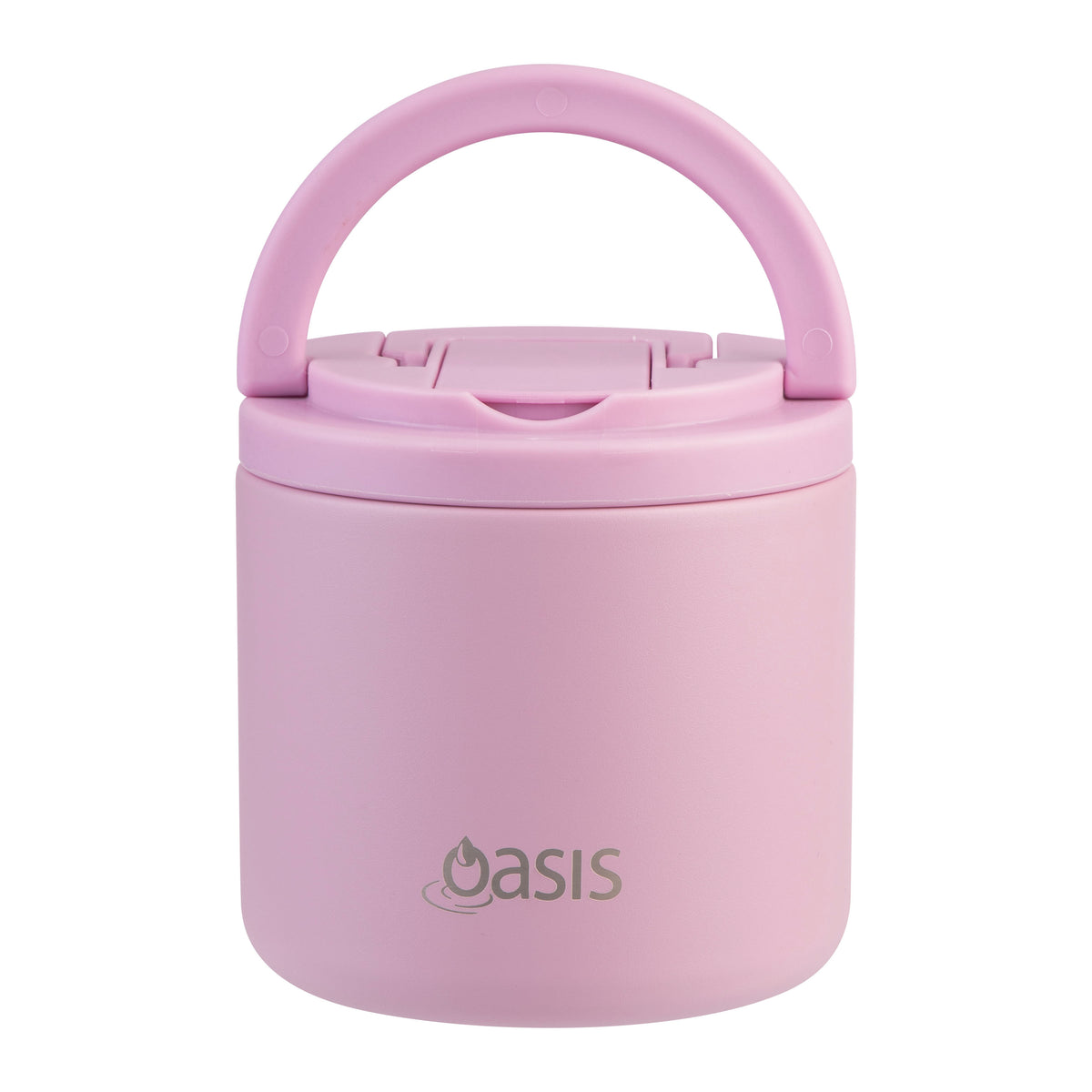 Oasis S/S Insulated Food Flask w/quick release lid & spork 500ml