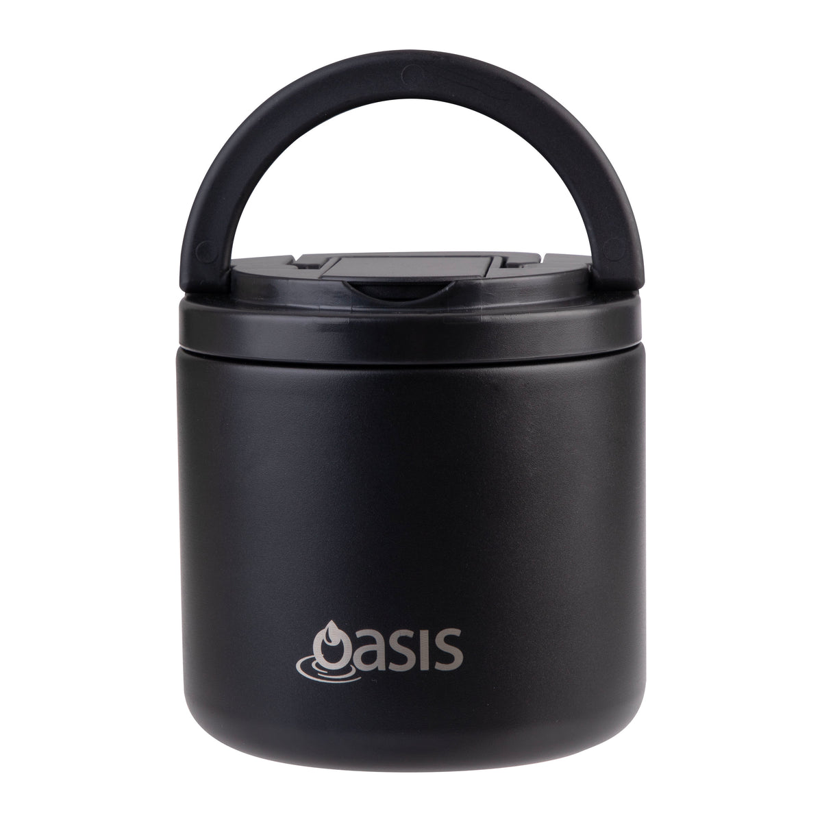 Oasis S/S Insulated Food Flask w/quick release lid & spork 500ml