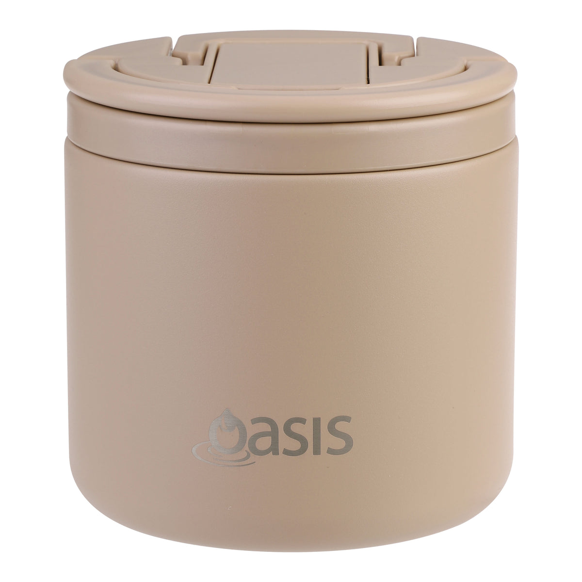 Oasis S/S Insulated Food Flask w/quick release lid & spork 500ml