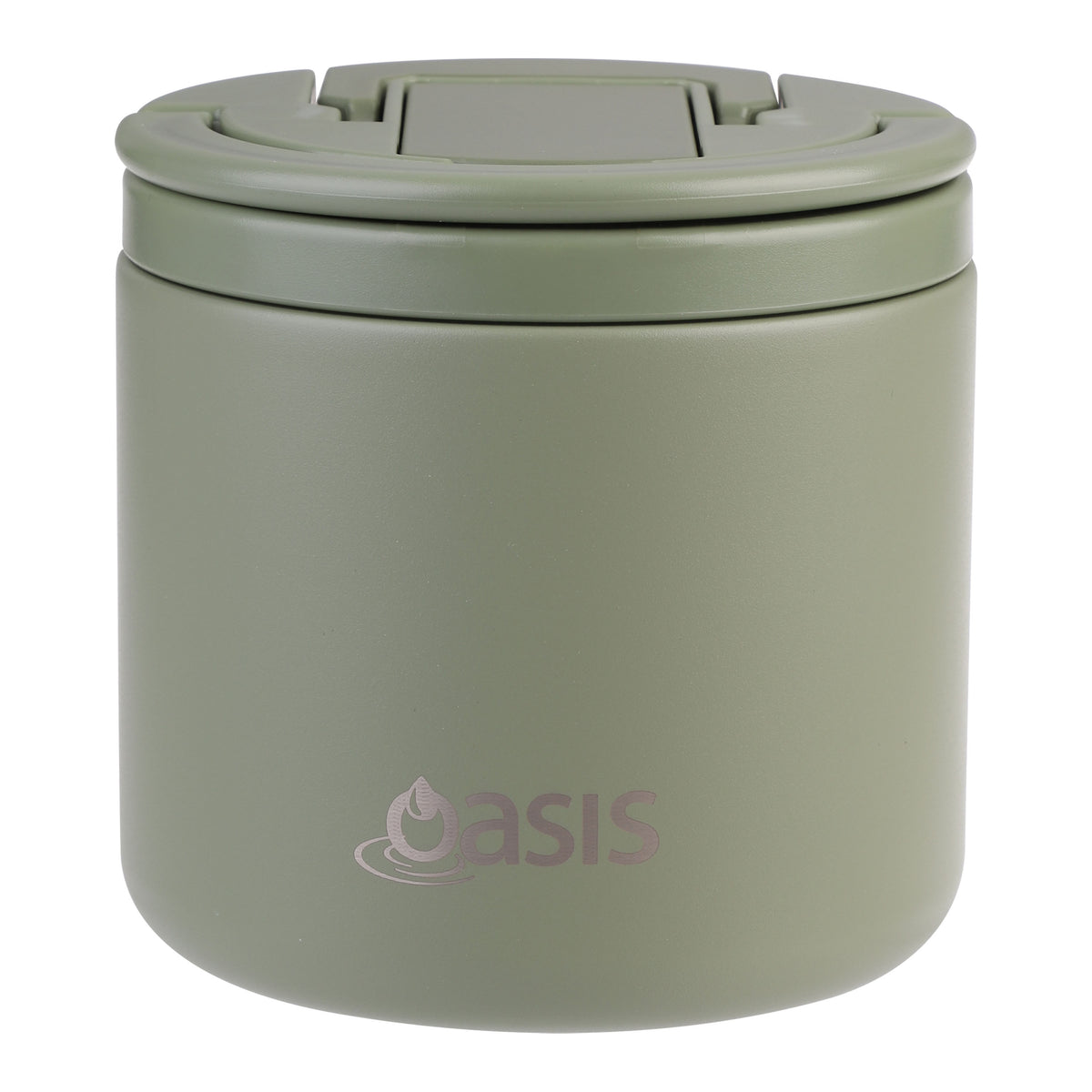 Oasis S/S Insulated Food Flask w/quick release lid & spork 500ml