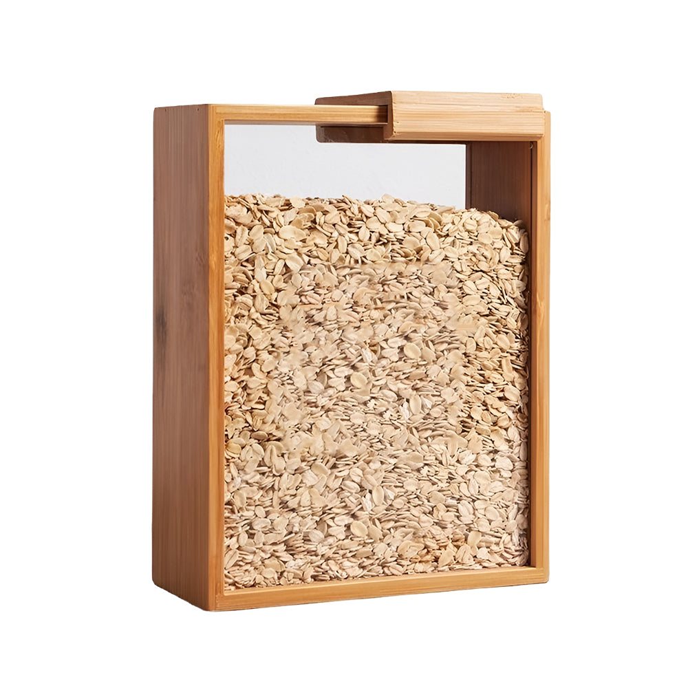 Glass Bamboo Cereal & Dry Food Dispenser - 5 Pack