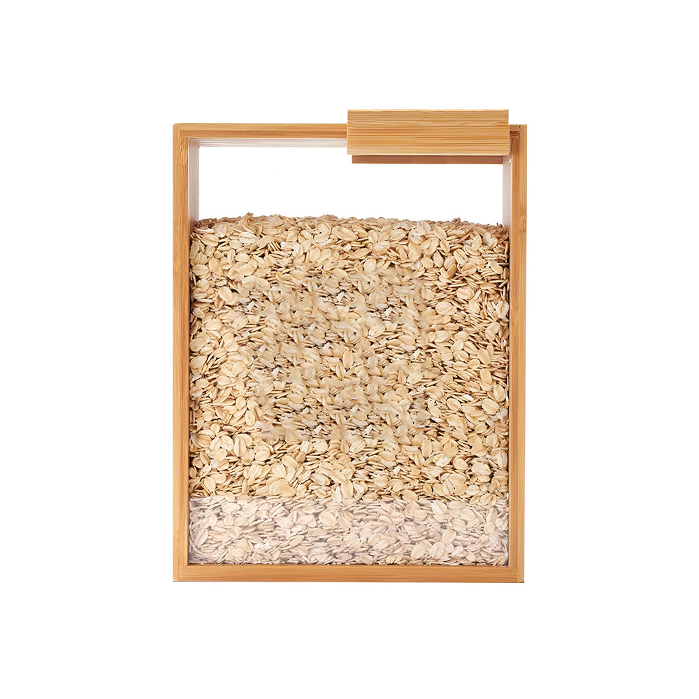 Glass Bamboo Cereal & Dry Food Dispenser - 5 Pack