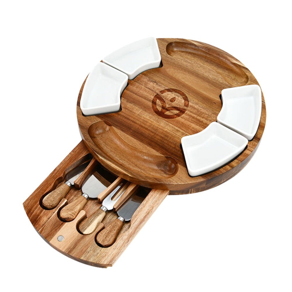 Acacia Wood Charcuterie Board - 9 Piece Set