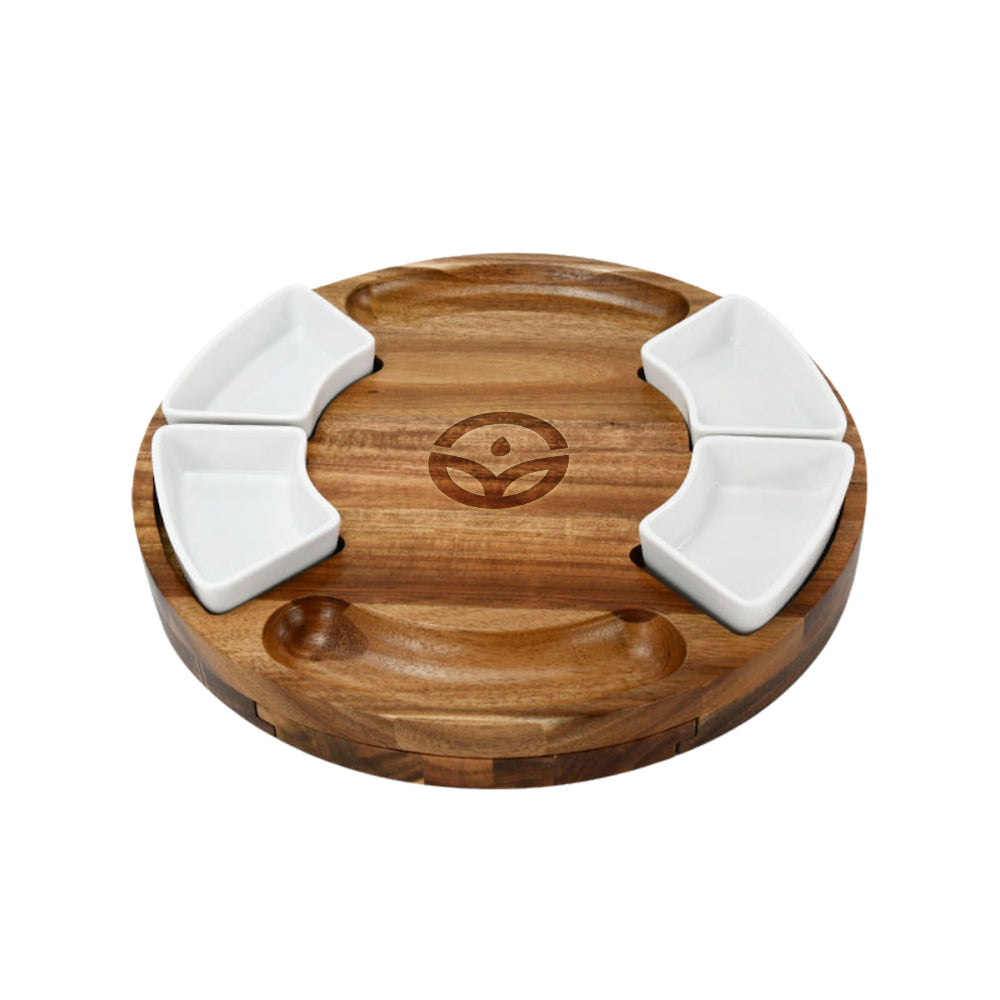 Acacia Wood Charcuterie Board - 9 Piece Set