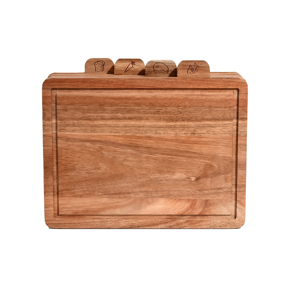Acacia Wood Chopping Board - 4 Piece Set