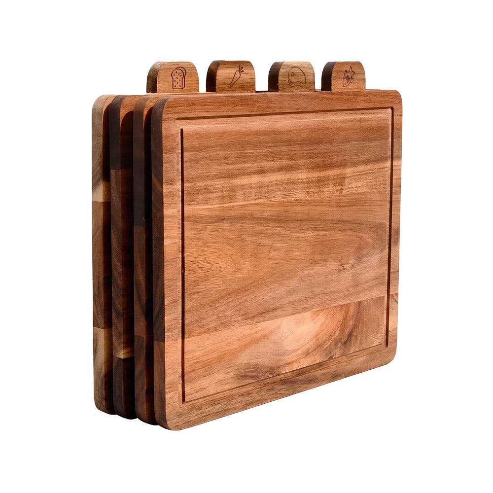 Acacia Wood Chopping Board - 4 Piece Set