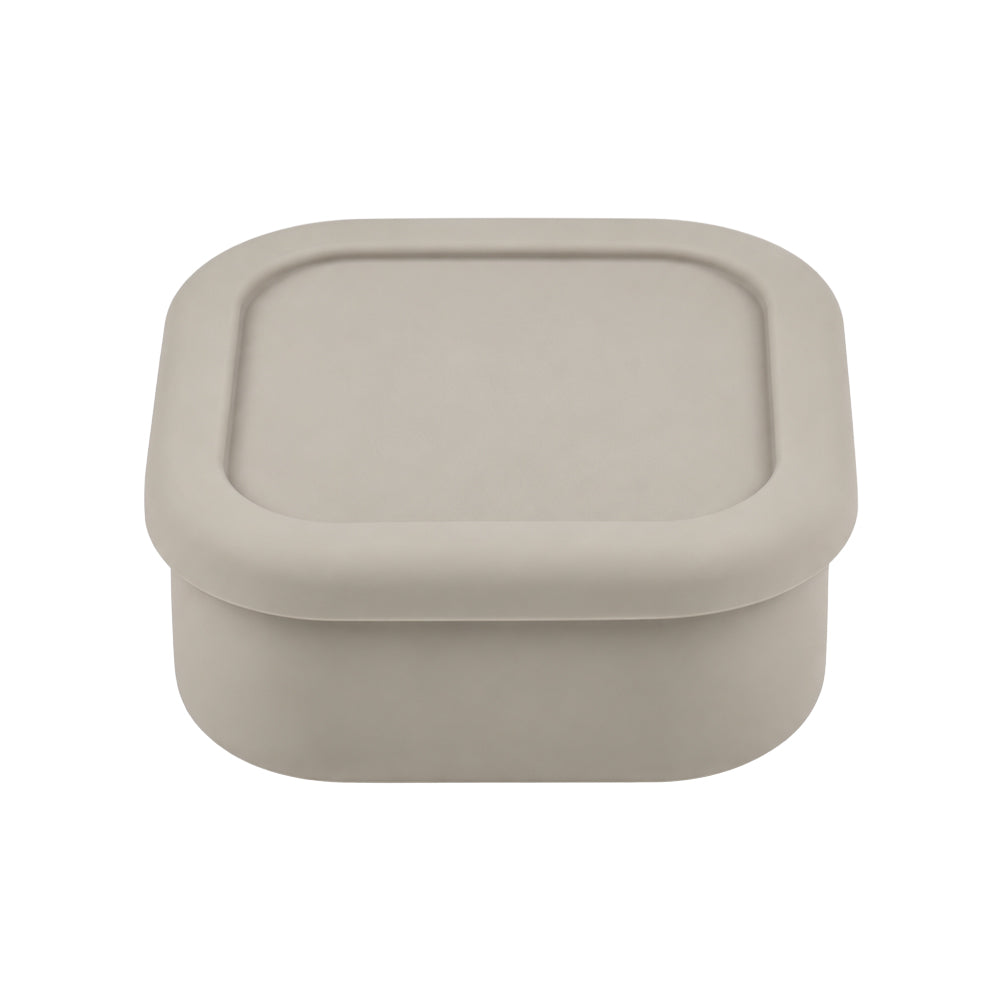 No-Tox Silicone Square Bento Box - Warm Stone