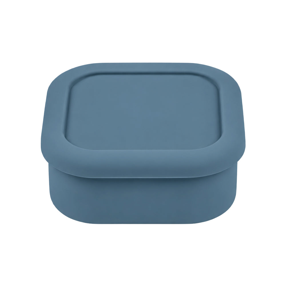 No-Tox Silicone Square Bento Box - Deep Dusty Blue