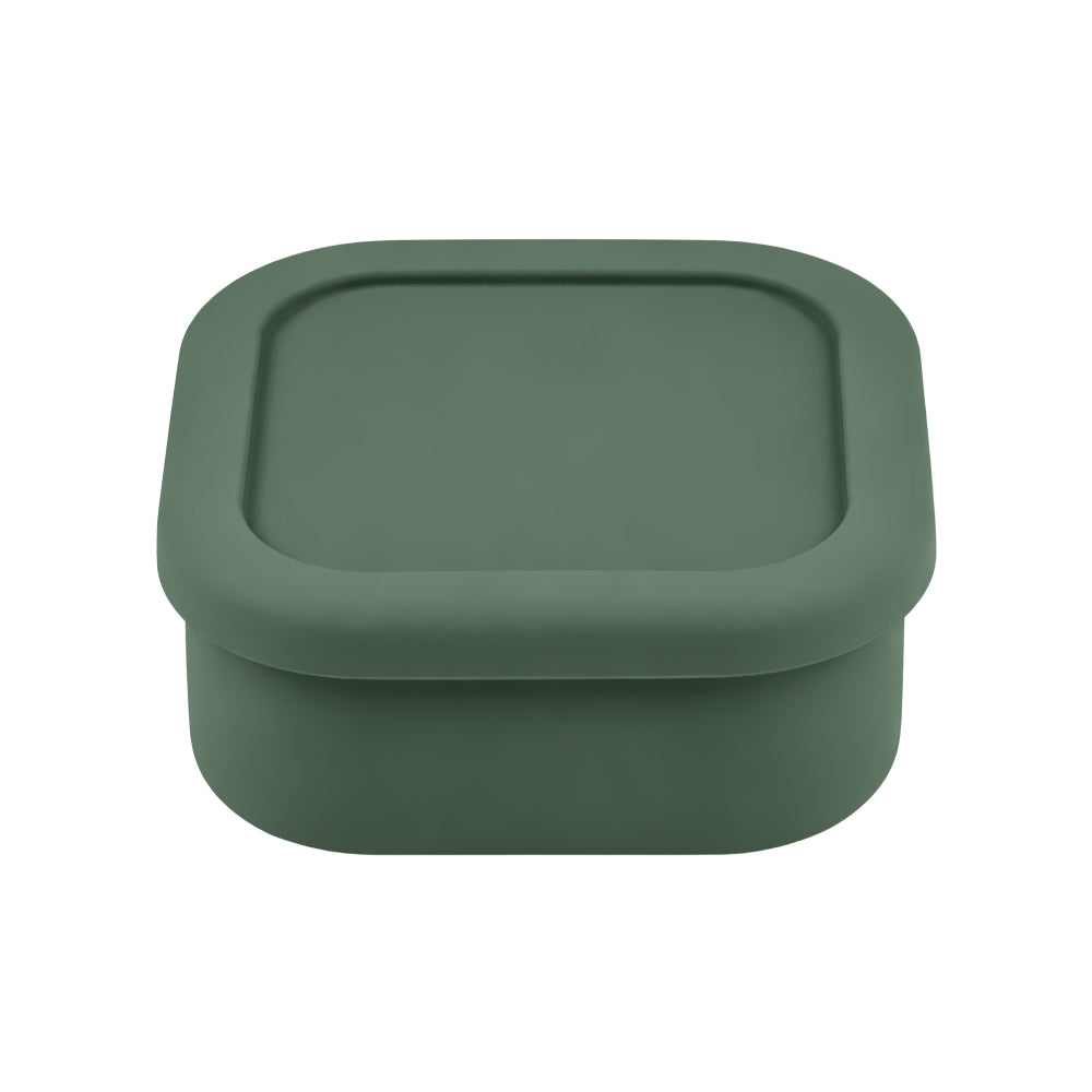 No-Tox Silicone Square Bento Box - Sage Green