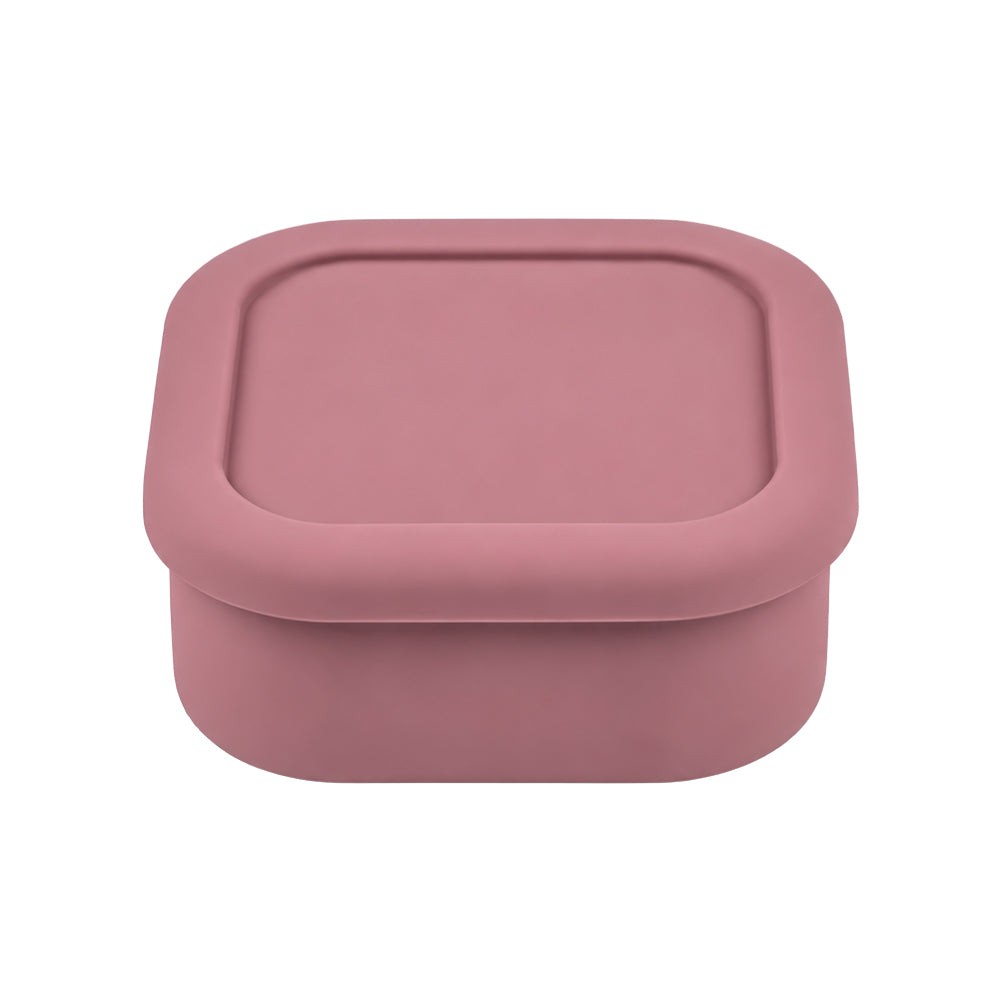 No-Tox Silicone Square Bento Box - Dusty Pink