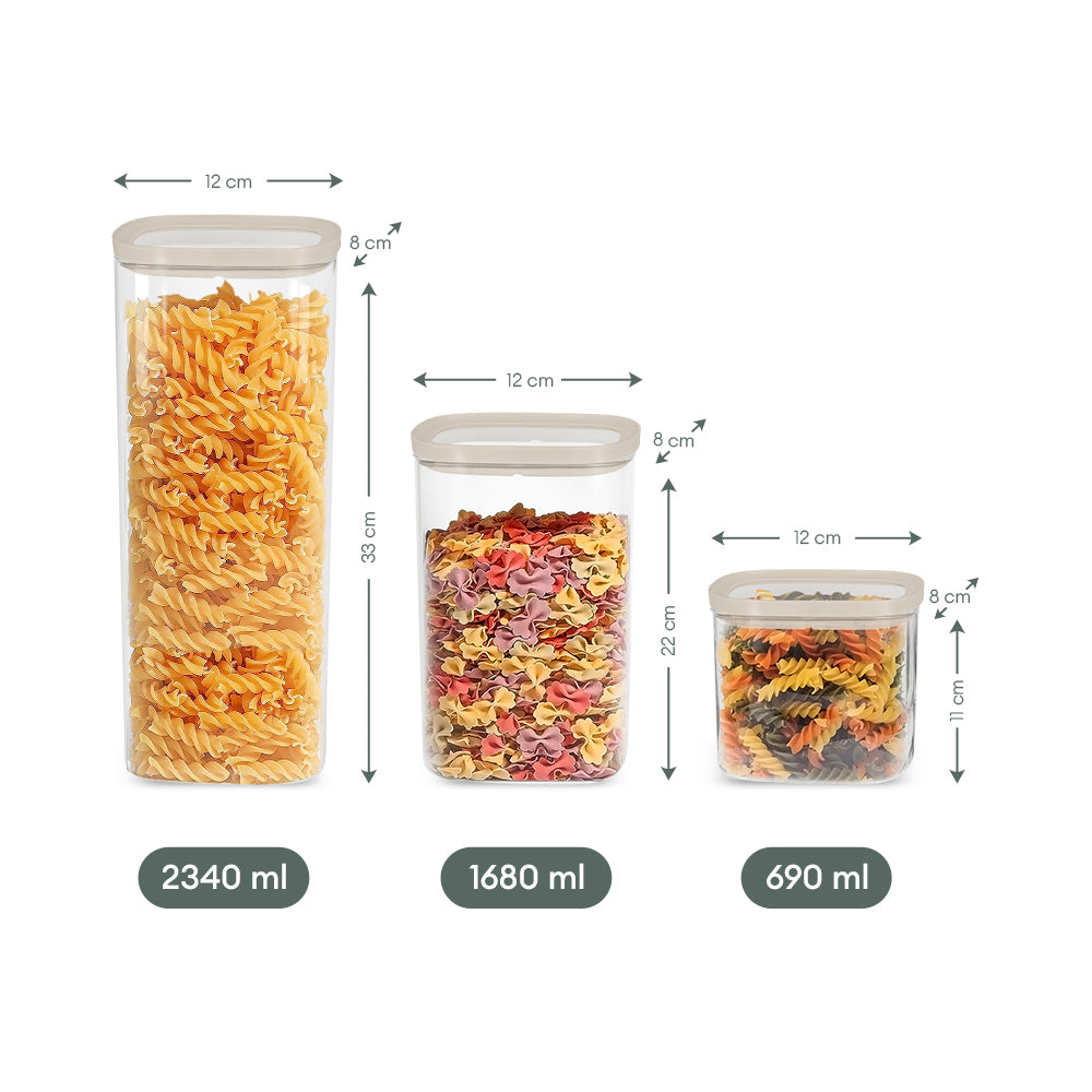 Cube Glass Pantry Storage Jars - Starter Set