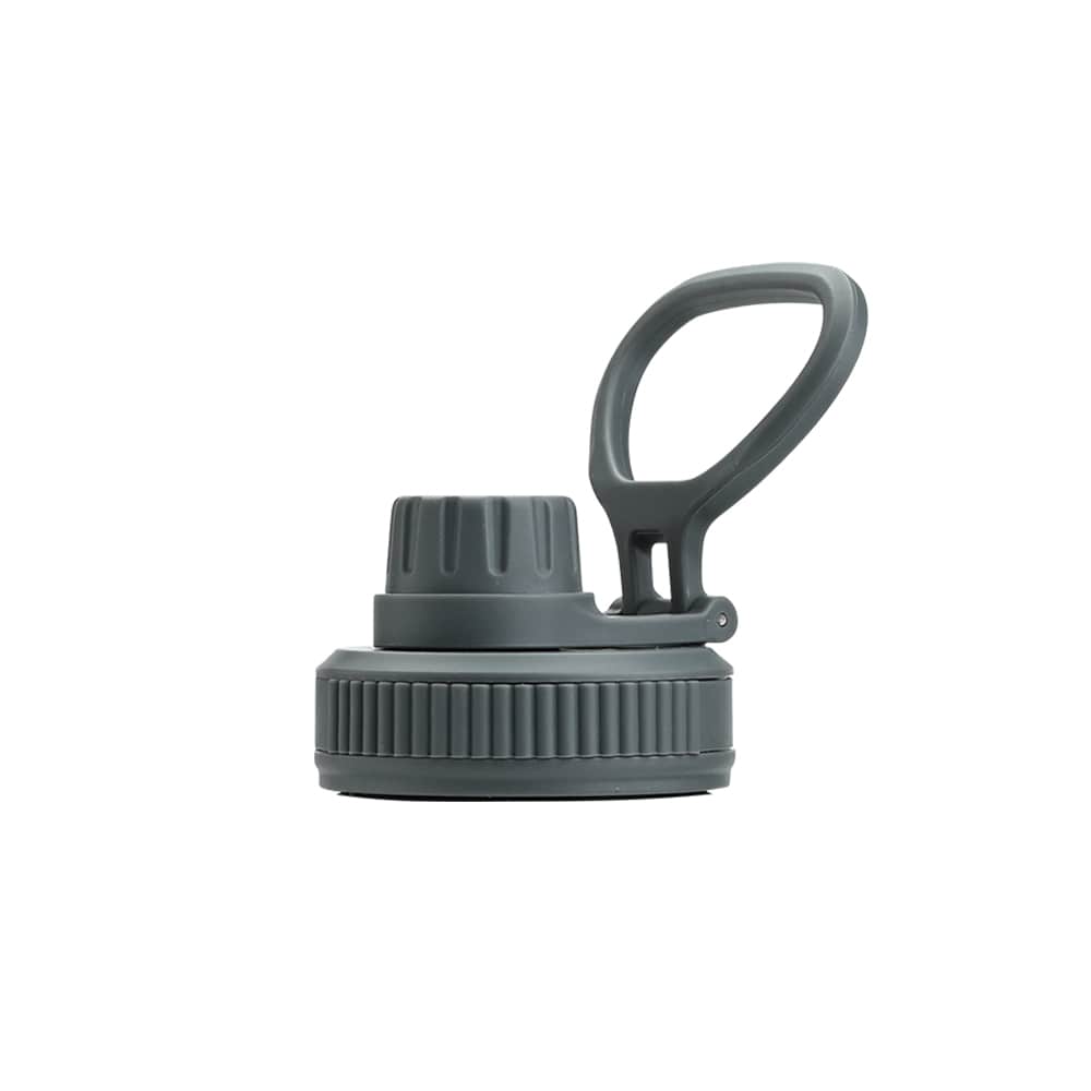 Earth Bottle Premium Insulated Water Bottle with 2 x Caps - Grey (550ml)