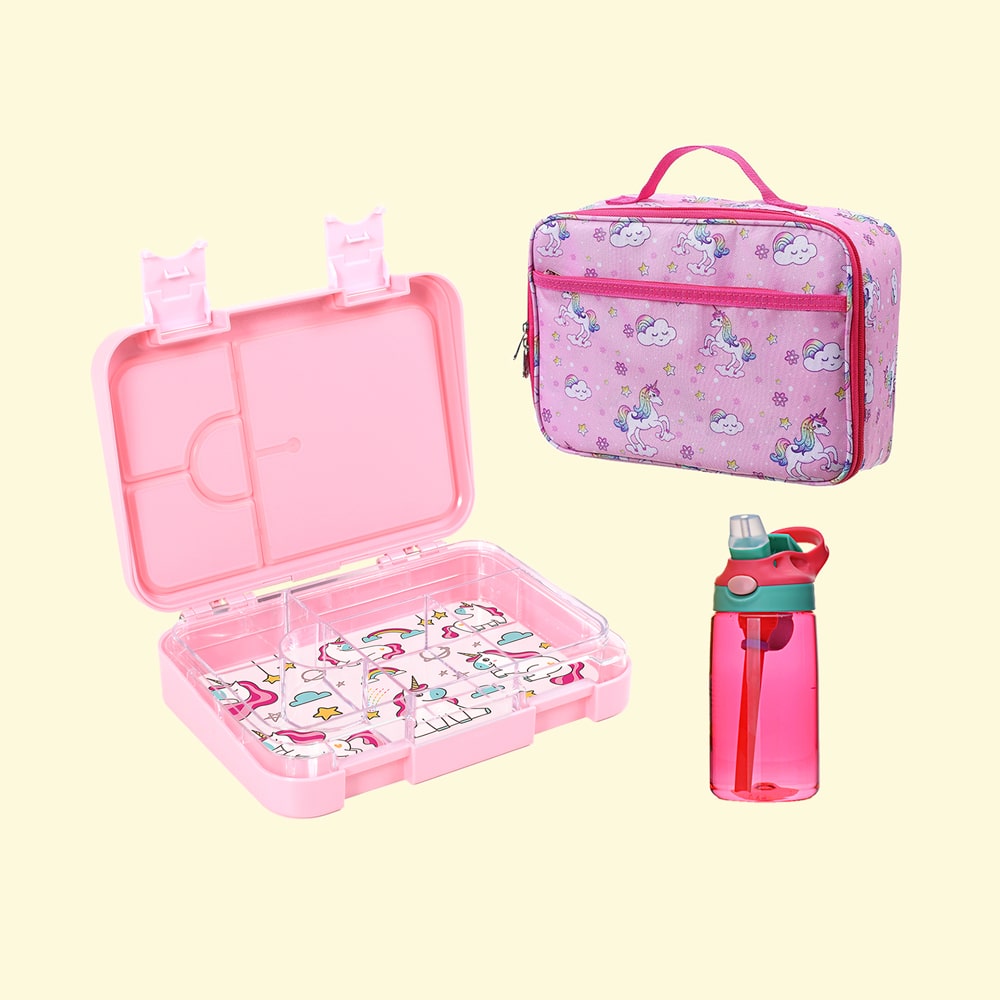 The Fox Club Medium Transforma Bundle - Bento Lunch Box, Inserts, Bag &amp; Drink Bottle