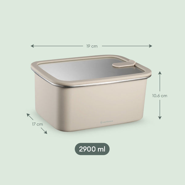Stainless Steel Food Storage Container - Rectangle (2900ml) - Hello Green