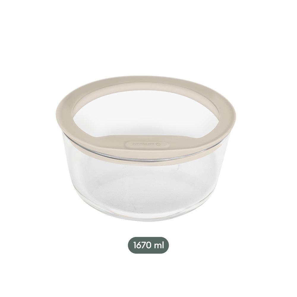 Glass Food Storage Containers - Circle - 4 Pack