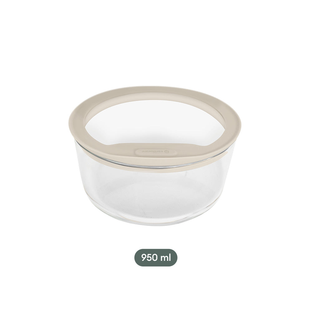 Glass Food Storage Containers - Circle - 4 Pack