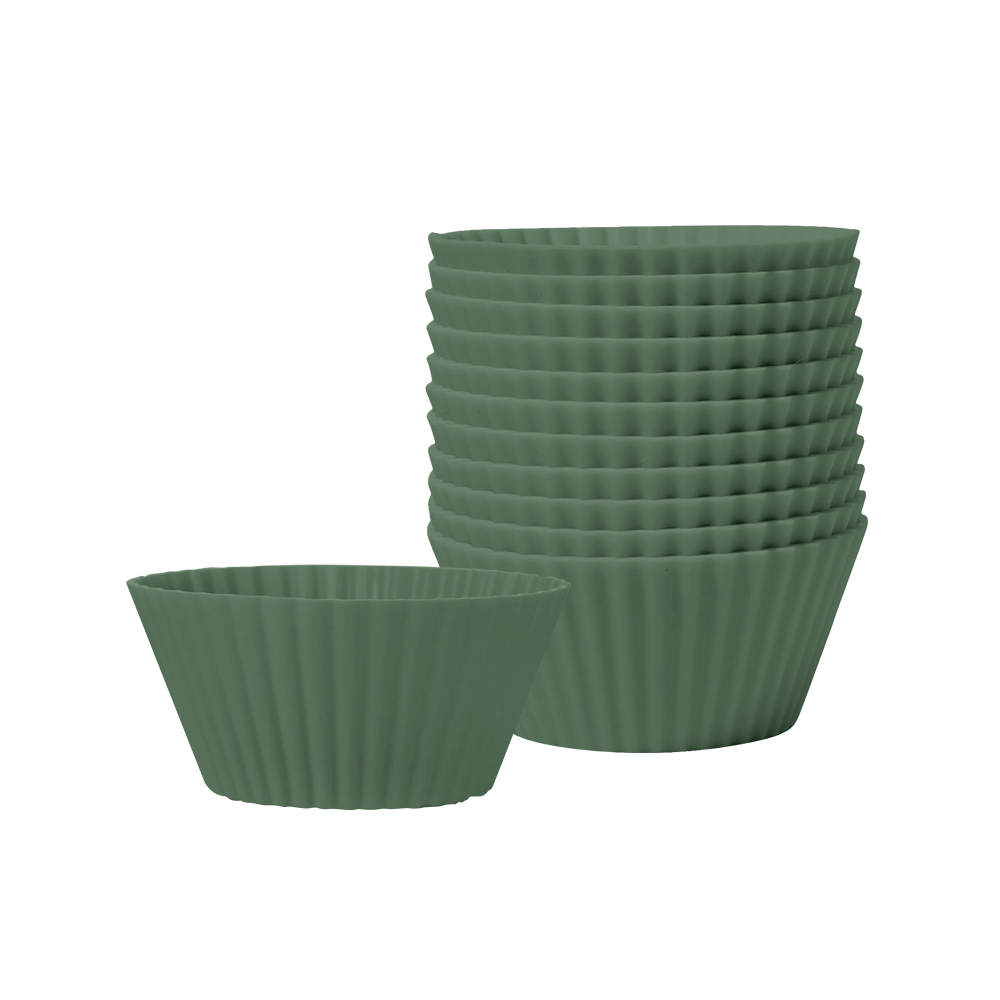 No-Tox Silicone Muffin & Cupcake Moulds - 12 Piece Set