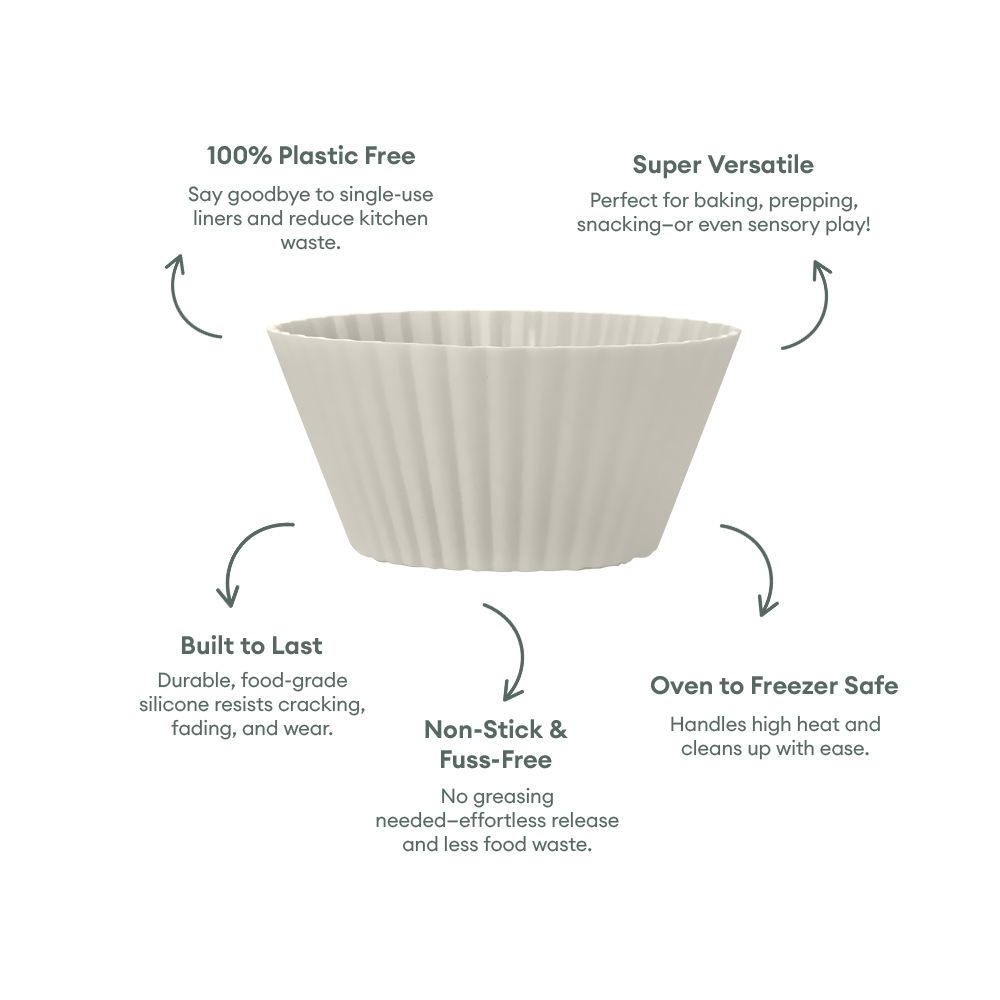 No-Tox Silicone Muffin & Cupcake Moulds - 12 Piece Set
