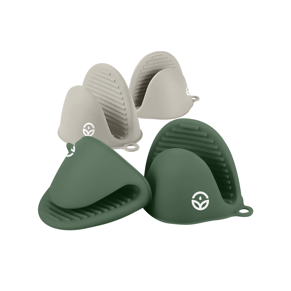 No-Tox Silicone Oven Mitt Set - Green