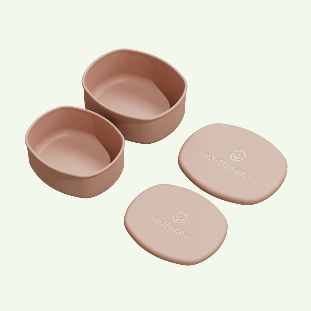 Earthware No-Tox Silicone Snack Box - 2 Pack (200ml + 350ml)