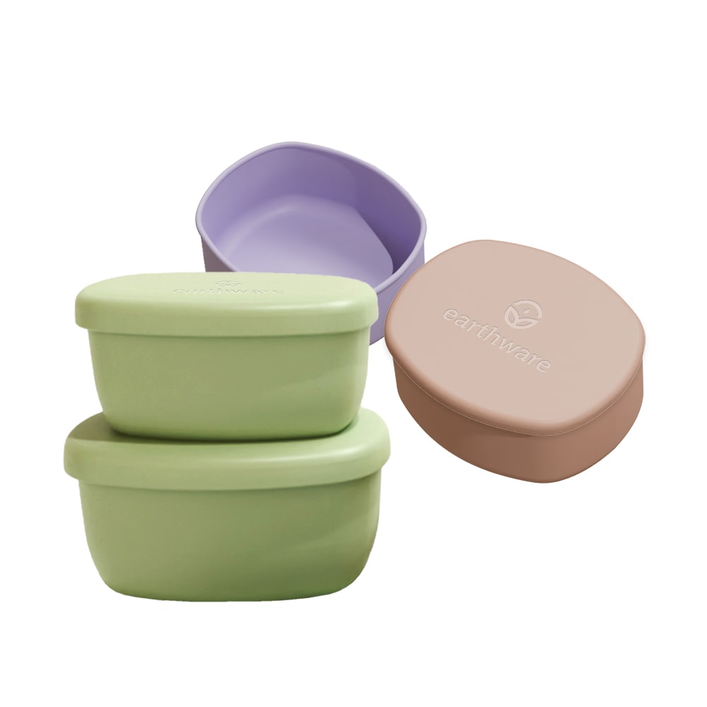 Earthware No-Tox Silicone Snack Box - 2 Pack (200ml + 350ml)