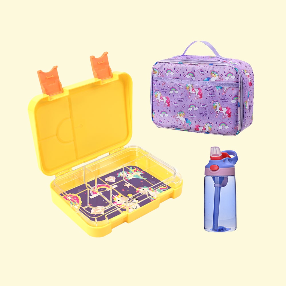 The Fox Club Medium Transforma Bundle - Bento Lunch Box, Inserts, Bag &amp; Drink Bottle