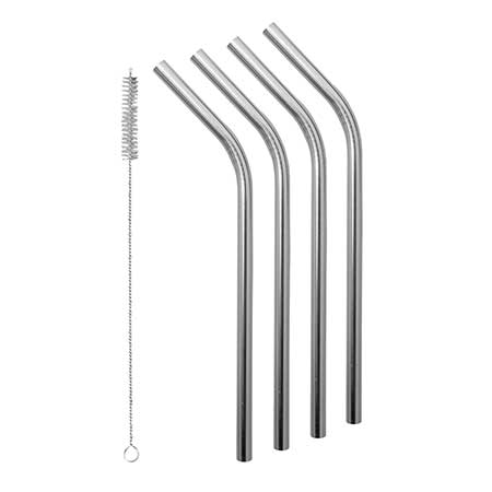 Avanti Stainless Steel Smoothie Straws &amp; Brush