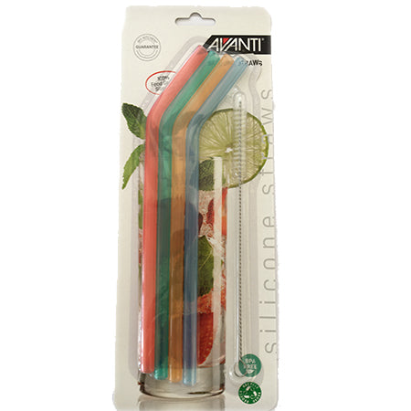 Avanti Silicone Straws &amp; Brush Set