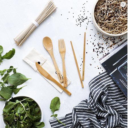 Ever Eco Bamboo Cutlery Set w/ Chopsticks
