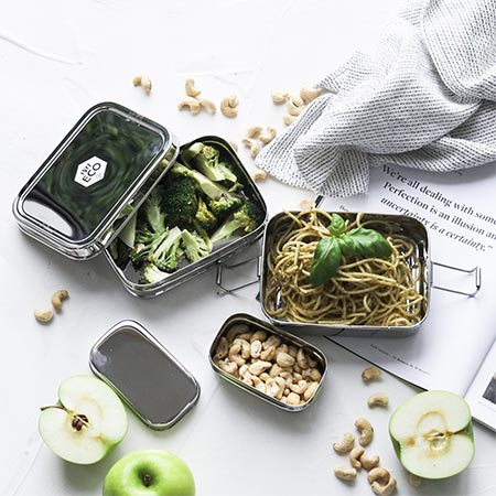 Ever Eco Stackable Bento Box (2 Tier + Mini Container)