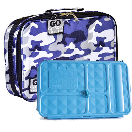 Camo Blue + Blue Lunch Box Set