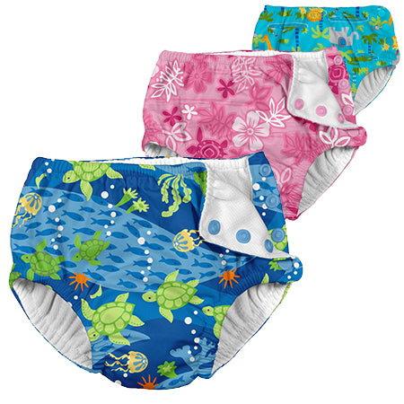 i Play Reusable Swim Nappy (Fun Snap) - Hello Green